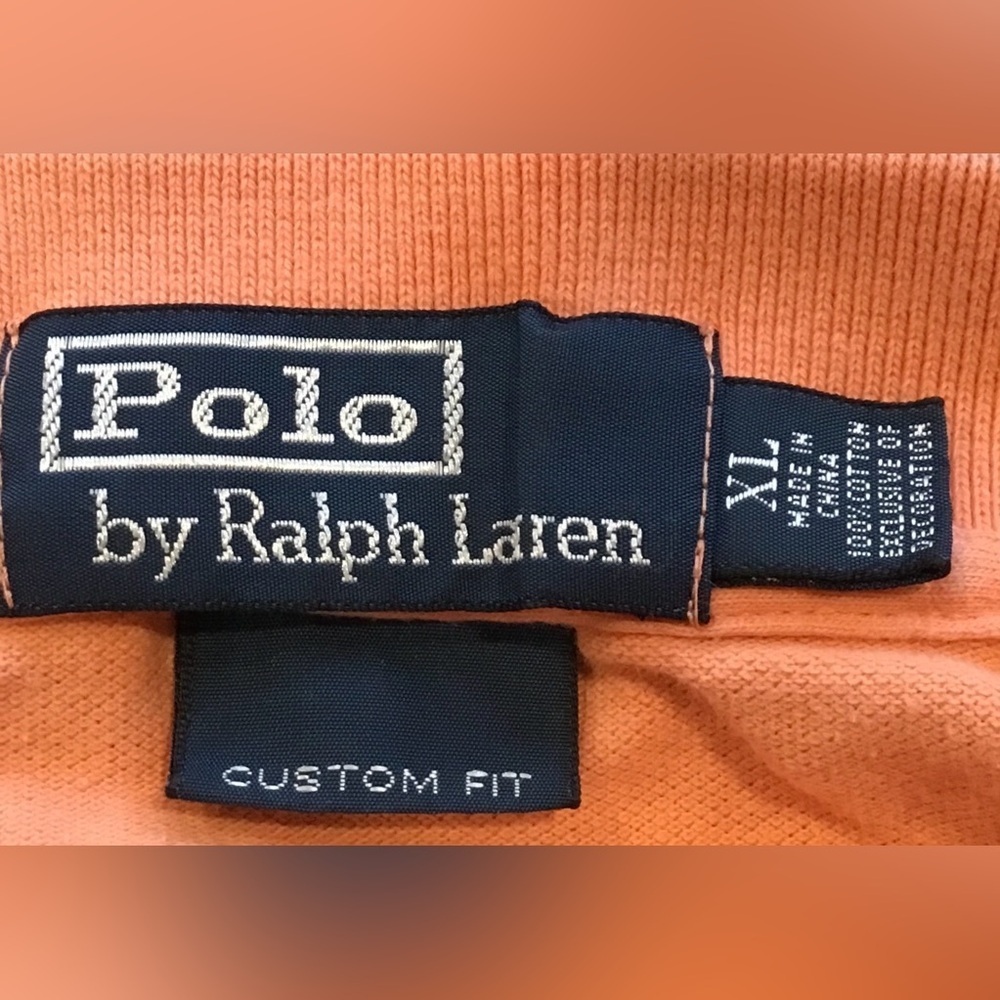 POLO Ralph Lauren Men’s Blue Label Polo Shirt, Light Orange/Peach; Size XL - Picture 4 of 10